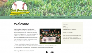 EG Baseball website screen shot
