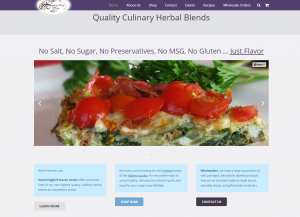 A screenshot Hummingbird Haven Herbs website